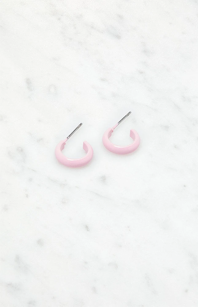 Enamel Mini Hoop Earrings