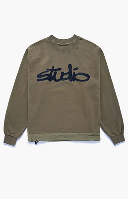 Studio by Supervsn Script Crew Neck Sweatshirt