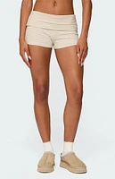 Edikted Kodi Striped Fold Over Shorts