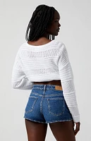 PacSun Dark Indigo Denim Mom Shorts