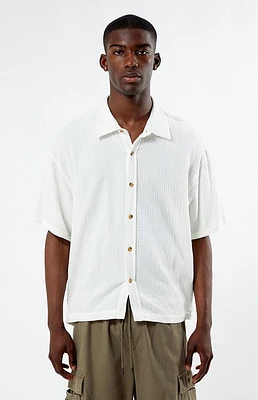 Pacsun Cream Boxy Button Down Shirt