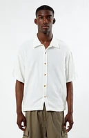 Pacsun Cream Boxy Button Down Shirt