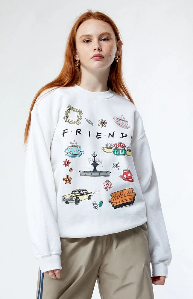 Junk Food Friends Symbols Crew Neck Sweatshirt