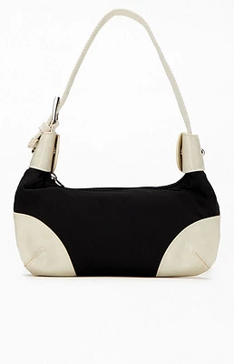 John Galt Black & White Shoulder Bag