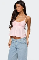 Edikted Halsey Ruffle Tank Top