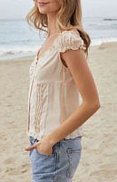 John Galt Light Pink Tianna Top