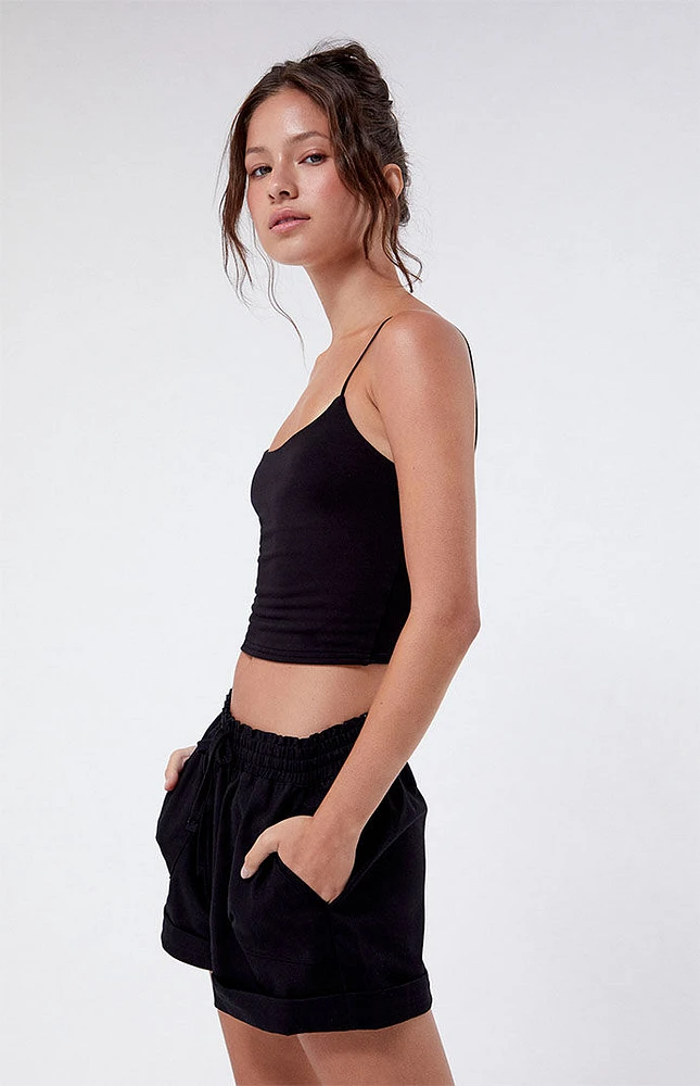 PacSun Elastic Waist Linen Shorts