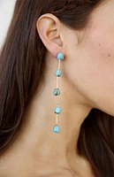 Ettika Dripping Turquoise 18k Gold Plated Earrings