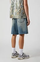 PacSun Medium Indigo Baggy Denim Shorts