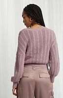 Beverly and Beck Fawn Cable Stitch Sweater