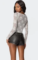 Edikted Ally Sheer Lace Cupped Bodysuit