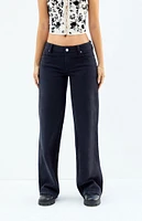 PacSun Stretch Black Curve Low Rise Baggy Jeans