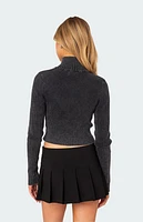 Edikted Torey Washed Zip Up Cardigan