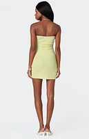 Edikted Sammie Twist Front Knit Mini Dress