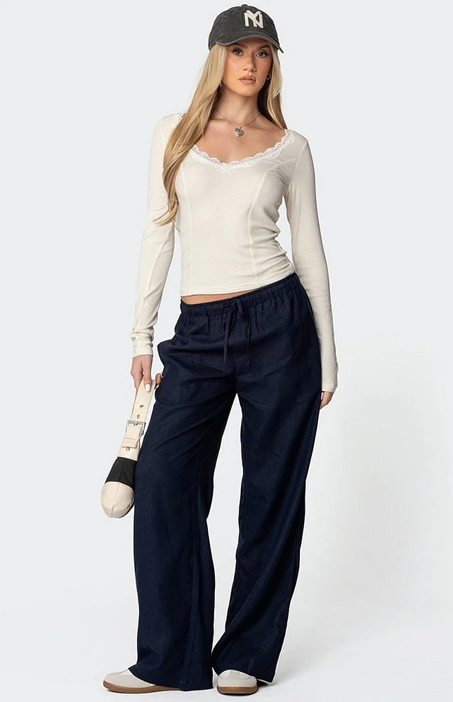 Edikted Yasmine Linen Look Pants