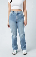 PacSun Stretch Medium Indigo Curve Dad Jeans