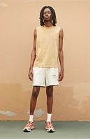A.R.C. Cream Fleece Sweat Shorts