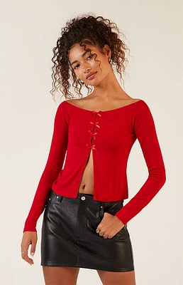 Est. PAC 1980 Jasmine Bow Off-The-Shoulder Top