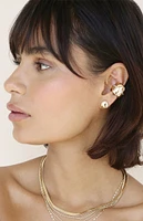 Ettika Center Crystal Line Chunky Ear Cuff