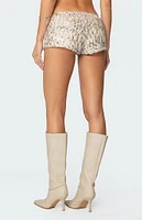 Edikted Wavy Baby Sequin Micro Shorts