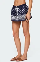 Edikted Hidi Bandana Print Mini Skirt
