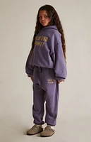 Fear of God Essentials Kids Lavender Heavy Fleece Sweatpants