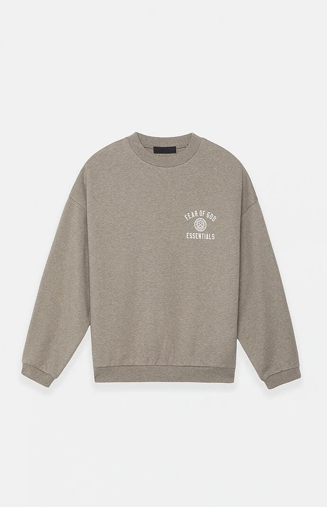 Fear of God Essentials Heather Grey University Fleece Crew Neck Sweatshirt