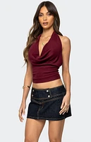 Edikted Kia Cowl Neck Knit Top