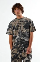 PacSun Black Camo Oversized Fit T-Shirt