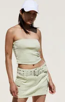 PacSun Green Cargo Denim Mini Skirt