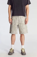 Pacsun Light Leopard Baggy Denim Shorts