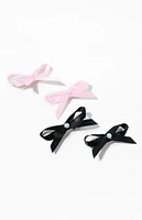 LA Hearts 4 Pack Mini Bow Hair Clips