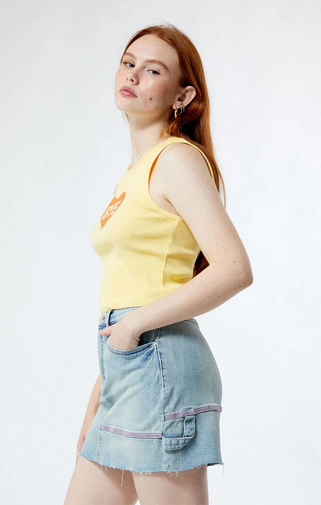 Golden Hour Bye Heart Cropped Tank Top