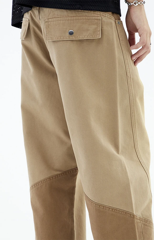 PacSun Tan Multi-Tone Baggy Jeans