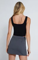 LA Hearts Dark Gray Slit Skort