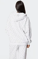 Edikted Bouquet Oversized Zip Up Hoodie