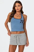 Edikted 76 Striped Halter Top