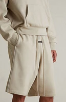 Fear of God Essentials Timber & Cloud White Basketball Fleece Sweat Shorts