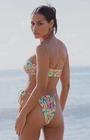 Pacsun Eco Floral Splash Curtain Tie Side Bikini Bottom