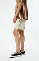 Pacsun Tan Sail Seersucker 4.5" Swim Trunks