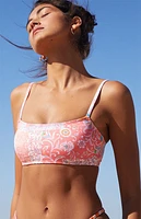 Cupshe Multicolor Spliced Square Neck Bralette Bikini Top