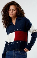 Tommy Jeans Rugby Flag Cropped Sweater