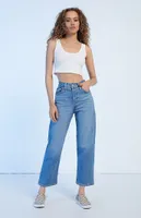 Medium Blue Ribcage Straight Ankle Jeans