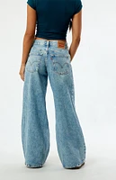 Levi's Light Indigo Ripped '94 Baggy Wide Leg Jeans