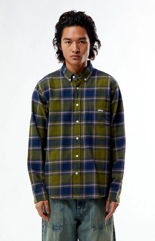 Obey Morgan Long Sleeve Flannel Shirt