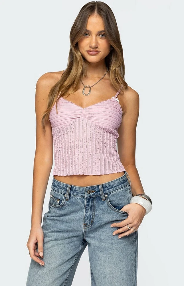 Edikted Aryah Ruffled Tank Top