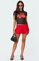 Edikted Aloha Sheer Mesh T-Shirt