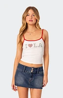 LA Lover Rhinestone Tank Top