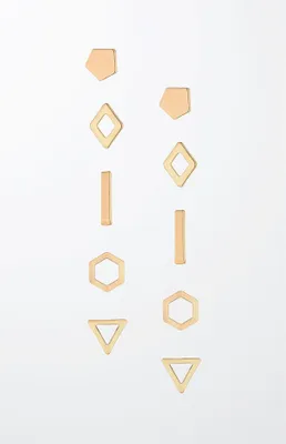Ettika Geometric Stud Earrings Set
