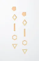 Ettika Geometric Stud Earrings Set